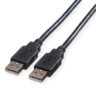 ROLINE USB 2.0 kábel, Hi-Speed ​​480 Mbit/s A-A, M/M, čierny, 4,5 m