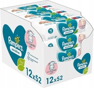 Vlhčené obrúsky 12x52 ks PAMPERS Sensitive