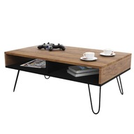 Moderný konferenčný stolík Loft Craft Black Oak