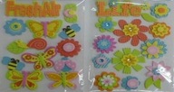 DEKORATÍVNE NÁLEPKY NA Scrapbooking DEKORATÍVNE Penové nálepky Flowers MEGA