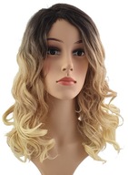 OMBRE CURLY CURLS COSPLAY GLAM ROCK BLOND Parochňa