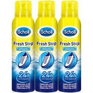 SCHOLL Fresh Step dezodorant na topánky 24h antiperspirant v spreji 3 x 150 ml