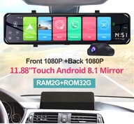 1080P Dual Lens 4G Mirror DVR Android GPS