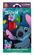 Disney Core Trojuholníkové jumbo ceruzky 12 farieb Stitch 54816PTR