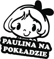 Nálepka PAULINA V AUTE 18x15 farieb