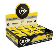 DUNLOP PRO SQUASH loptičky (2 ŽLTÉ BODKY) 12 ks