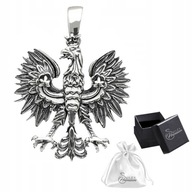 Strieborný prívesok 925 EAGLE s poľským znakom CROWN (veľký)