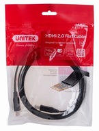 UNITEK HDMI 2.0 KÁBEL 4K60HZ, PLOCHÝ, 2M, C11063BK