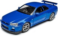 WELLY NISSAN SKYLINE GT-R R34 1:24 KOVOVÝ NOVINKA