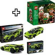 LEGO VIANOČNÁ SÚPRAVA 42161 LAMBORGHINI HURACAN + LEGO PERNÍKOVÉ OZDOBY