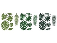 Hawaiian Decorations Tropical Leaves Aloha Mix Rôzne vzory Set