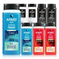 Apart Pánsky sprchový gél 3v1 Mix Active Fresh Total Care Set 8x500