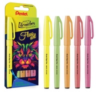 Umelecké štetcové perá Pentel SES15C Fluo, 5 kusov