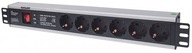 Rack Power Strip 19 1,5U 6 Schuko Socket