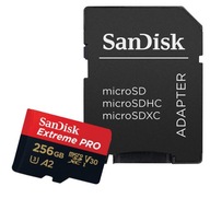 SANDISK MICROSDXC 256 GB EXTREME PRO UHS-3 ČÍTANIE 200 ZÁPIS 140 MB/S