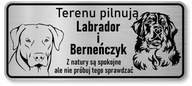 Attention Dog Plaque Labrador a Bernský salašnícky pes