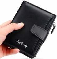 Elegantná kožená peňaženka s čiernym koženým zapínaním