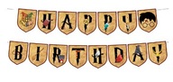 Girlanda Harry Potter BIRTHDAY Dekorácia Happy Birthday Banner 180 cm