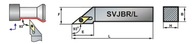 Sústružnícky zatvárací nôž SVJBR-1616H16 16 mm Pravý