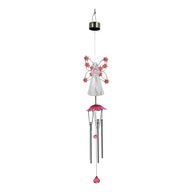 Závesné LED svietidlo Solar Wind Chimes Pink