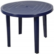 okrúhly PLASTOVÝ ZÁHRADNÝ STÔL 90cm NAVY