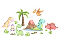 Samolepky na stenu DINOSAURS SET XXL 100x200cm