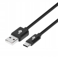 TB USB 2.0-USB TYP-C KÁBEL TYP-C 1,5 m ČIERNY BRAID