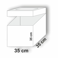 Kartónová krabica, Stohovateľná TORTA s okienkom 35x35x35