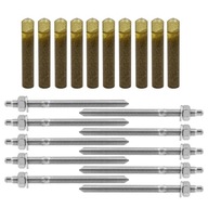 Sada 10x kotva ampulky M10 + 10x tyč M8-110