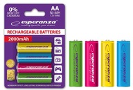 4 X ESPERANZA NI-MH AA BATÉRIE 2000MAH FAR