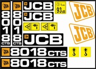 nálepka, logo na kapotu rýpadla JCB 8018