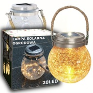 SOLÁRNA ZÁHRADNÁ LAMPA JAR Solárna lampa - 20LED XXL MRAZUVÝ EFEKT