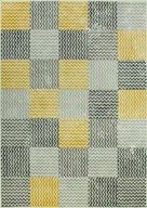 60x110 cm LUNA KOBEREC ŽLTÁ ŠEDÁ PATCHWORK CHECK