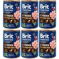 Brit Premium By Nature Kurča a srdiečka 6x400g