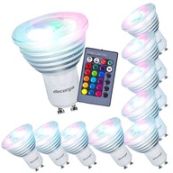 ŽIAROVKY 10X GU10 LED RGB DECORYA+DIAĽKOVÝ VEĽKÝ SET