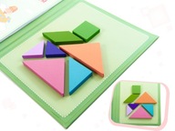 Magnetická kniha puzzle 3D tangram bloky