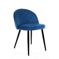 Čalúnené stoličky do obývačky, námornícka modrá, 4 kusy