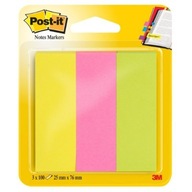 POST-IT samolepiace popisovače 26x76mm 671/3 neón