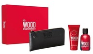 DSQUARED2 RED WOOD EDT 100ml SPREJ + SPRCHOVÝ GÉL 100ml + PEŇAŽENKA