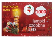 VIANOČNÉ SVETLÁ 1000 LED VNÚTORNÝ VNÚTORNÝ BLESK ISKRA MULTICOLOR IP44