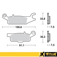 PROX BRZDOVÉ DESTIČKY KH443 YAMAHA YFM 550 GRIZZLY '11-14