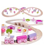 Dievčenské Bigjigs Pink Fairy Eight Train