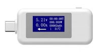 KWS-1802C - multifunkčný USB tester typu C, biely