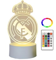 Real Madrid 3D nočná lampa 16 farieb LED vianočný darček pre Santa Clausa