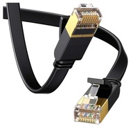 Internetový sieťový kábel 15m SFTP Cat7 plochý pozlátený RJ45 LAN Ethernet