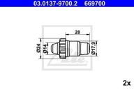 SADA NASTAVOVACÍCH SKRUTKOV BRZD BRZD AUDI Q7 09- ATE 03.0137-9700.2 Sada