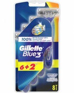 Gillette Blue3 6+2 jednorazové holiace strojčeky