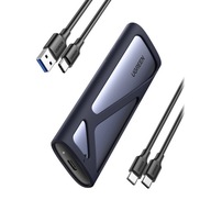 Vreckové puzdro na M.2 SSD disk USB 3.2 Gen 2 SuperSpeed ​​​​USB 10 Gbps sivý