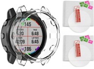 9H sklo x2 + puzdro pre Garmin Fenix ​​​​6s/6s Pro Solar