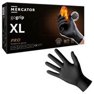 MERCATOR GOGRIP NITRILE čierne rukavice ČIERNA 50 ks veľkosť XL